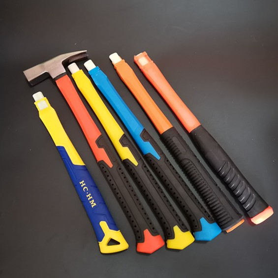 羊角锤手柄包塑柄锤柄400/320/280长纤维包塑柄 锤子把 包塑手柄