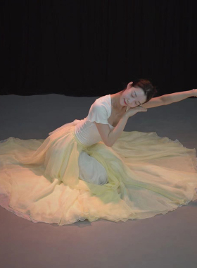 江南飞雁原创古典舞900度大摆裙会开花的云舞蹈裙子国风舞蹈服装