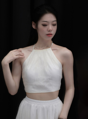 莉娃冉冉阿丽原创山茶花不懂白玫瑰舞蹈服吊带可拆卸胸垫舞蹈抹胸