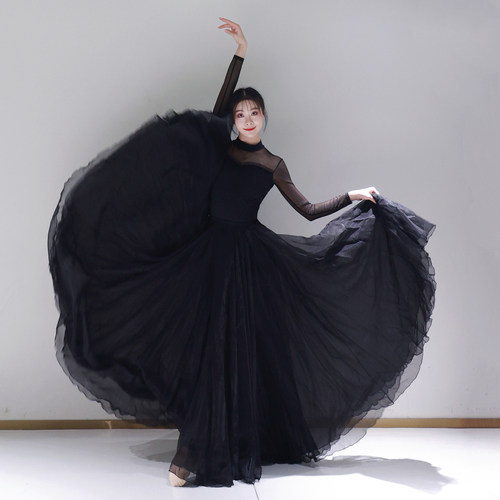 江南飞雁舞蹈大摆裙720度舞蹈裙