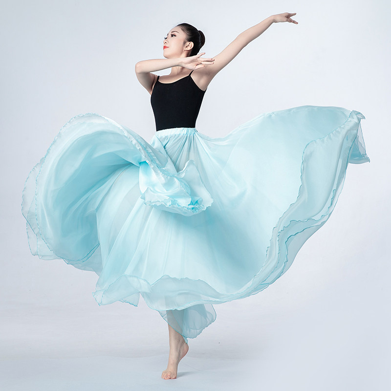 古典舞万疆海底渡红尘大摆裙大鱼海棠春晚碇步桥水清悠悠舞蹈裙子