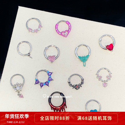 原创耳骨rook系列钛钢耳骨环耳饰