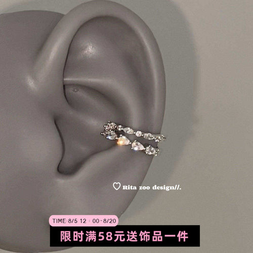 双C爆闪极简百搭耳圈耳环耳扣