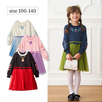 女童长袖新公主裙春秋薄纱连衣裙