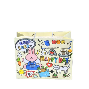 卡通礼品袋手提袋超大号生日新年礼物包装可爱伴手纸袋可装鞋盒