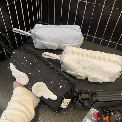 韩系点点星星相机包大疆pocket3收纳包便携多功能action5数据线包