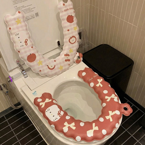 四季通用家用厕所马桶垫圈黏贴式卡通U型马桶坐垫免洗防水马桶垫
