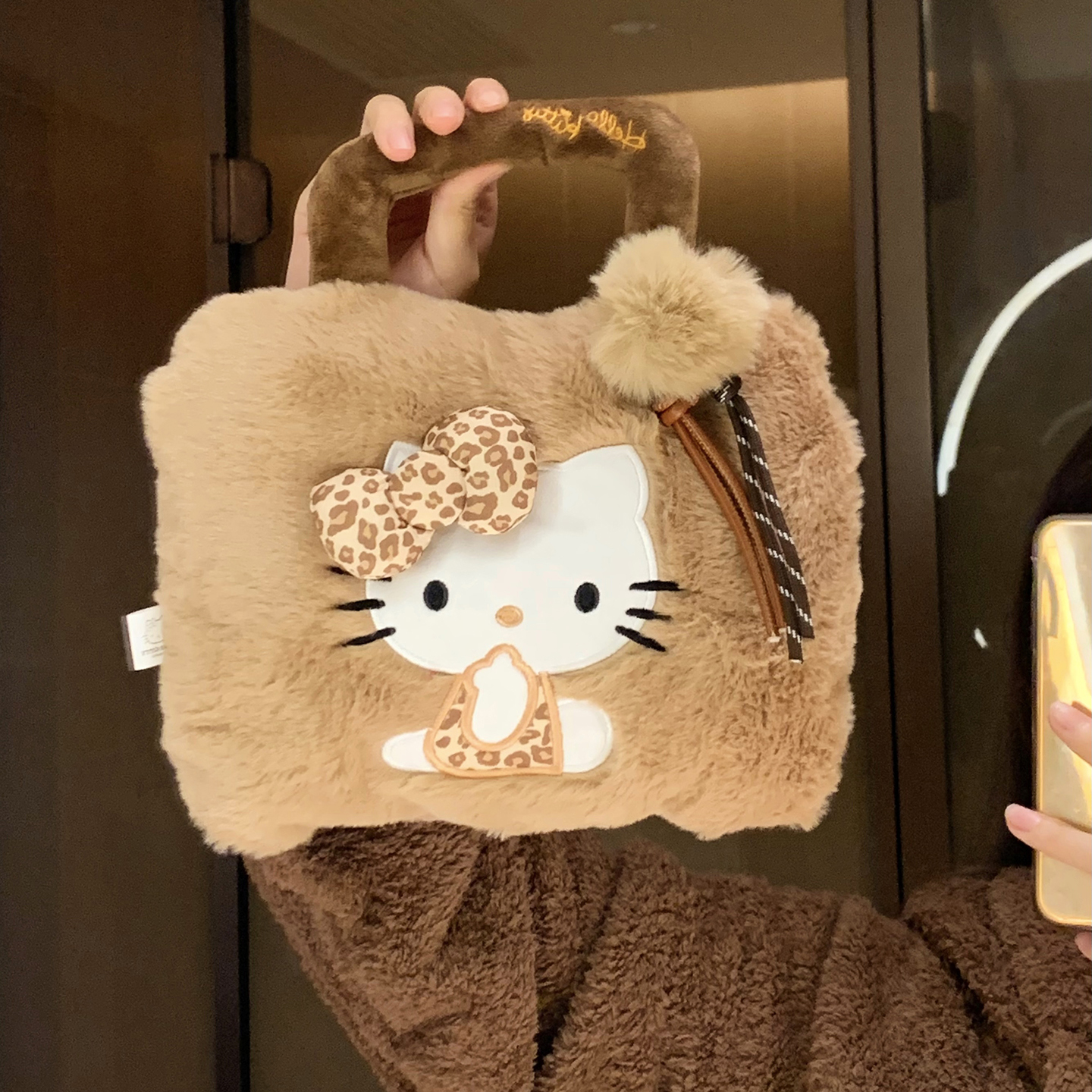 Hellokitty热水袋正品防爆充电式暖水袋新款豹纹暖宝宝女生暖手袋