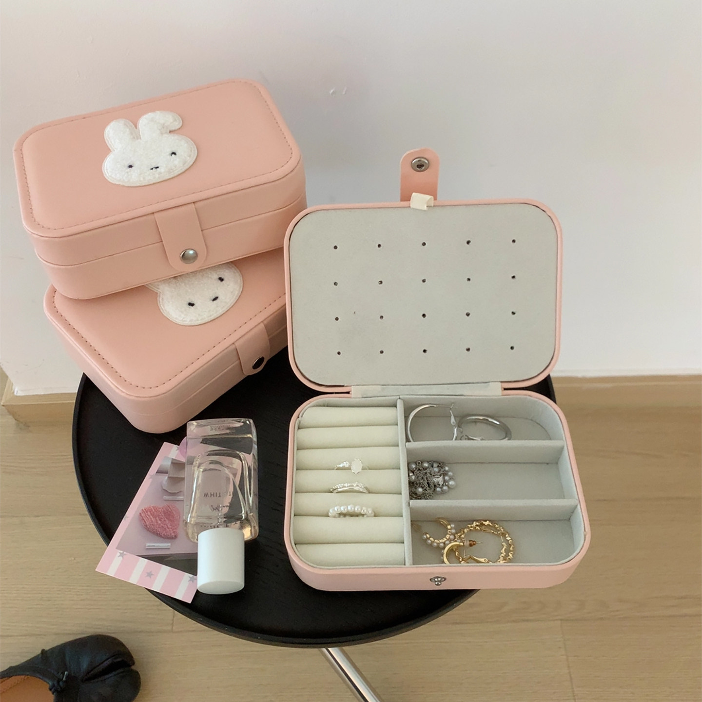 精致首饰盒小型分格饰品盒便携防氧化耳钉项链发饰戒指首饰收纳盒,收纳整理,首饰盒,淘宝优惠券,粉丝福利购,淘宝优惠卷