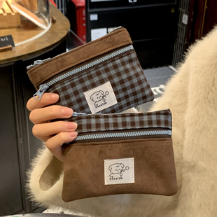 可爱小狗卫生巾收纳包学生姨妈巾便携包小型化妆包外出杂物包卡包