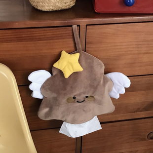 可爱星星悬挂纸巾袋办公室卧室床头纸巾挂袋高颜值壁挂抽纸纸巾盒