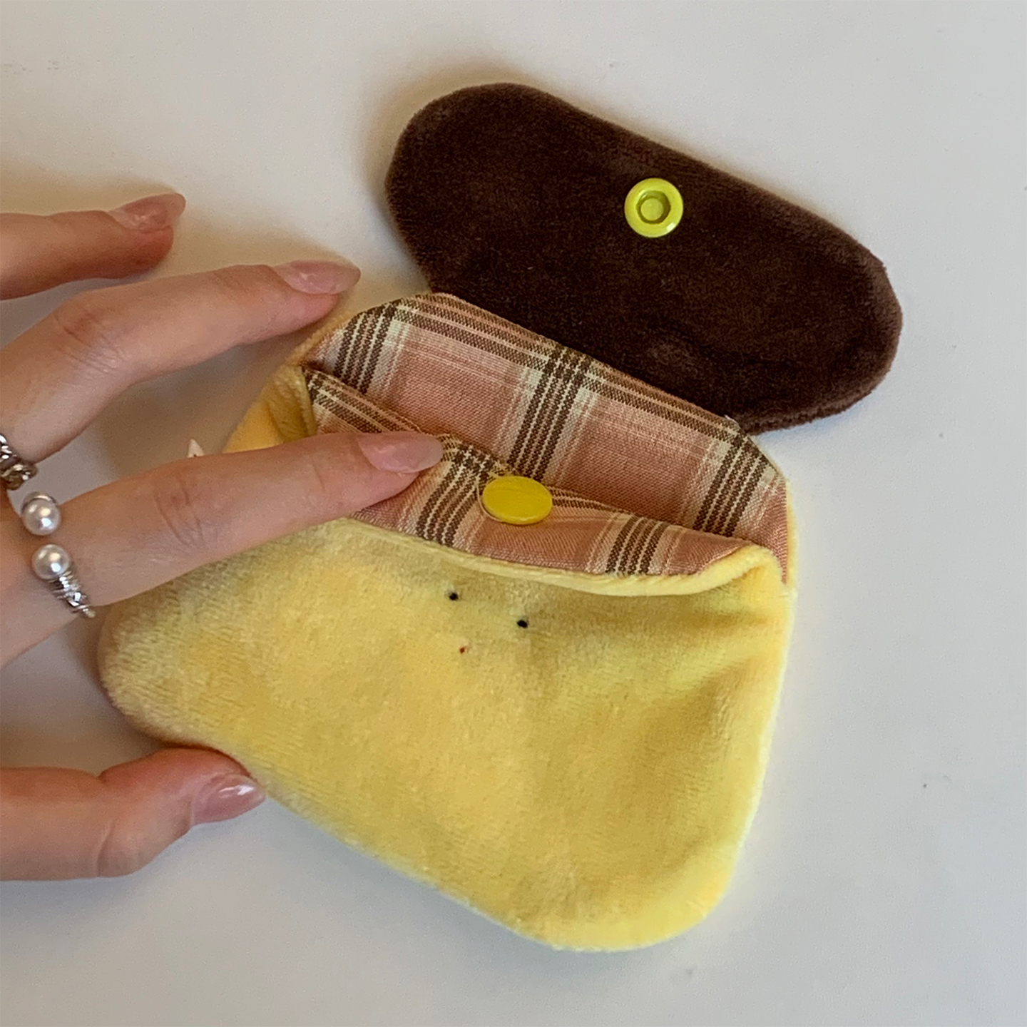 创意小布丁零钱包女款迷你包包内口红杂物收纳小包随身便携零钱袋