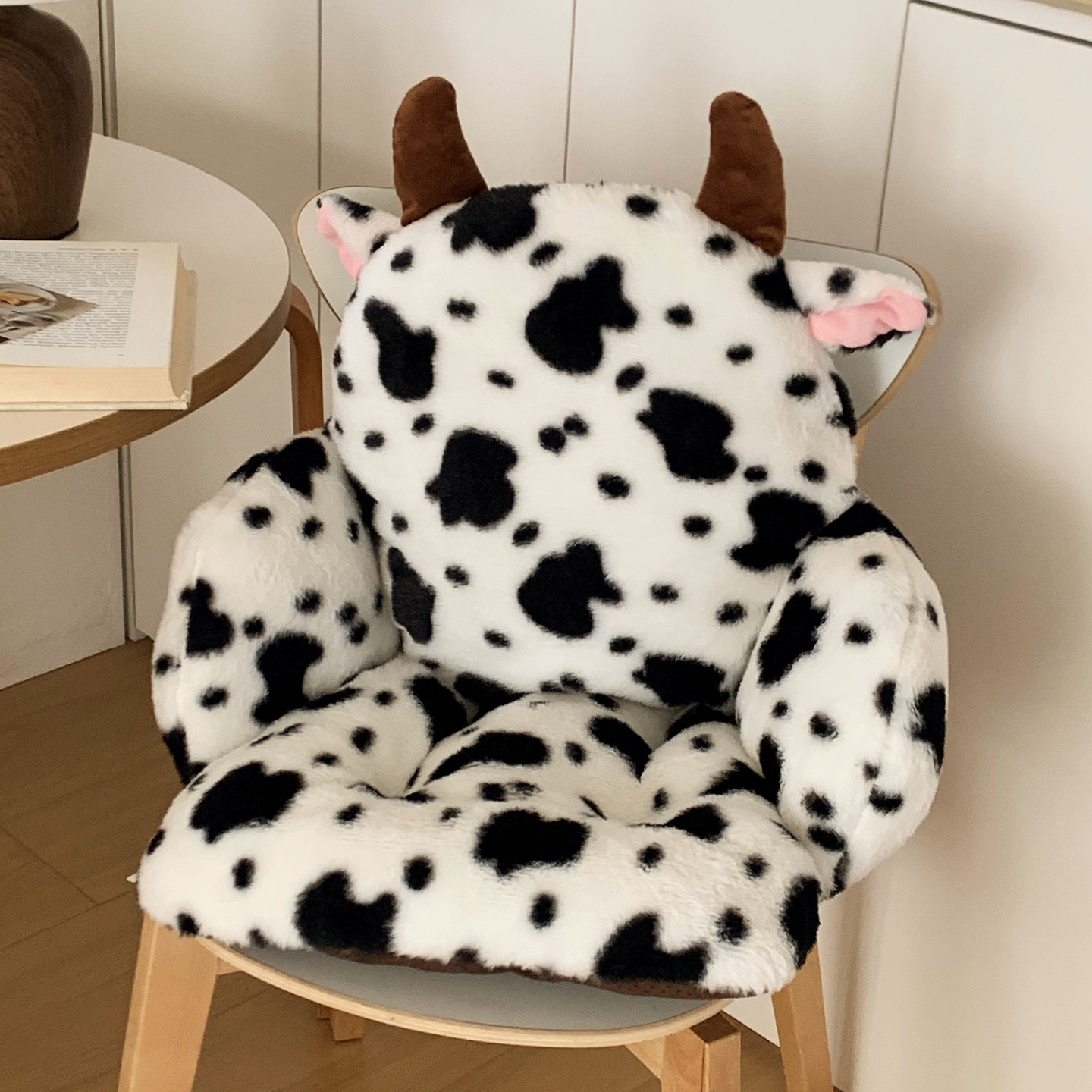 奶牛坐垫靠背一体椅子护腰靠垫冬季办公室宿舍大学生久坐屁垫座垫,居家布艺,椅垫,淘宝优惠券,粉丝福利购,淘宝优惠卷