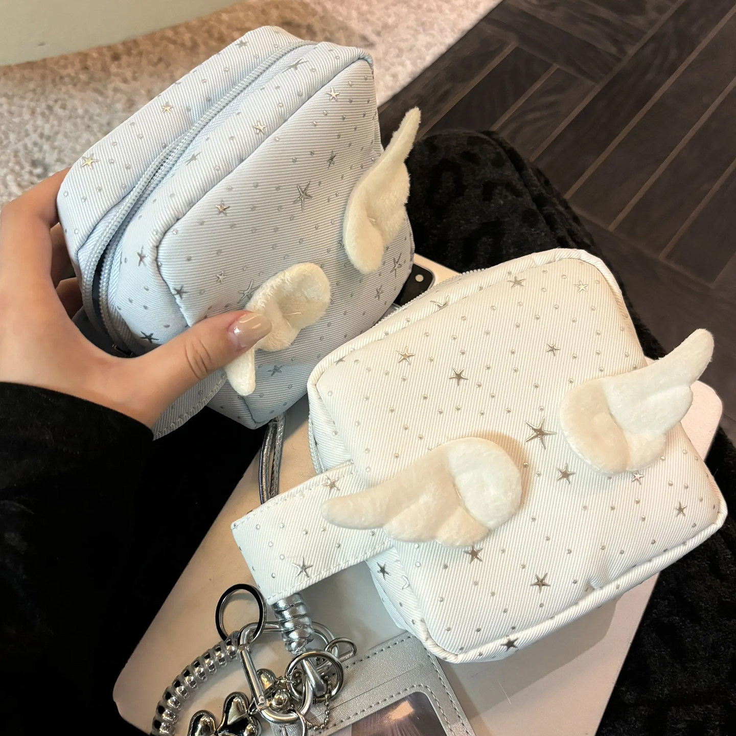 韩系星星收纳包卫生巾姨妈巾包小型学生便携包零钱包杂物包相机包