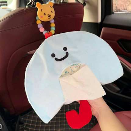车载纸巾盒挂式纸巾挂袋高级感副驾驶位纸抽盒可爱雨伞车内抽纸袋