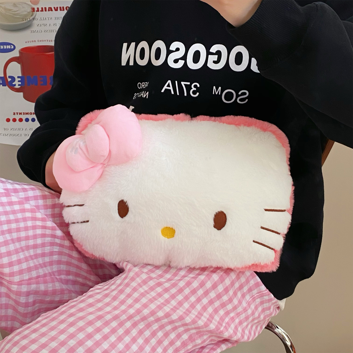 可爱猫咪暖宝宝充电暖袋防爆热水袋女生宿舍敷肚子卡通毛绒暖手宝