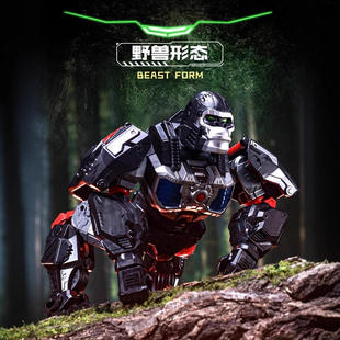 新款 正版力将机器人变形合金猩猩统领金刚玩具儿童男孩手办礼物