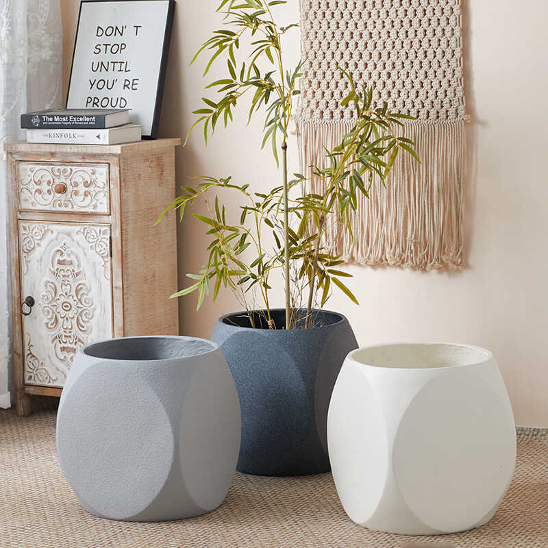 创意镁泥花盆大号大尺寸四方形