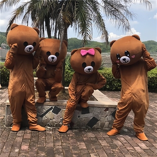 网红熊卡通人偶服装传单小熊套装人穿玩偶服成人行走人偶服装定制