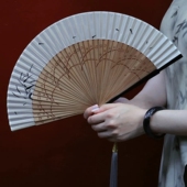 扇子女士折扇女式 随身折叠旗袍汉服舞蹈小竹扇 中国风古风古典夏季