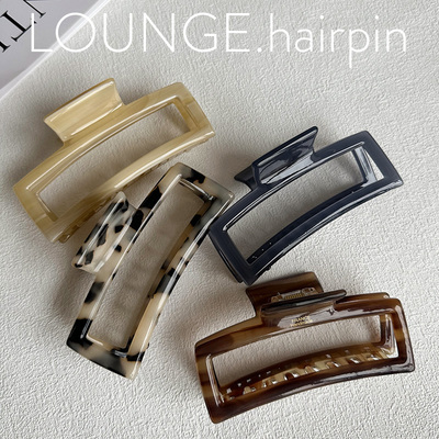 韩式ins简约醋酸方形镂空抓夹