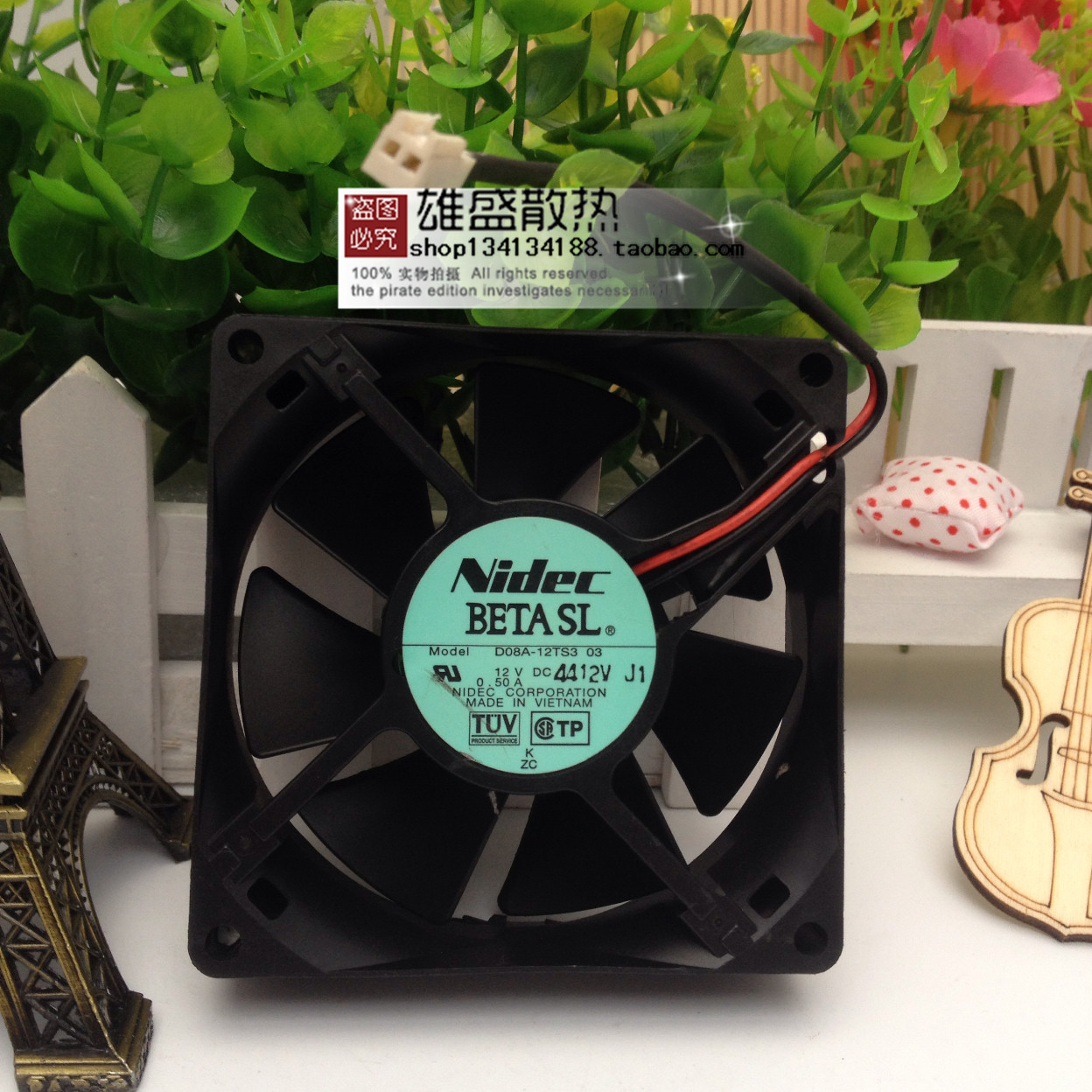 日本 Nidec D08A-12TS3 06 12v 0.50A 8025 大风量双滚珠散热风扇