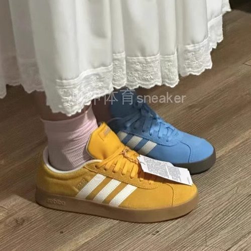 Adidas男女低帮防滑耐磨德训板鞋