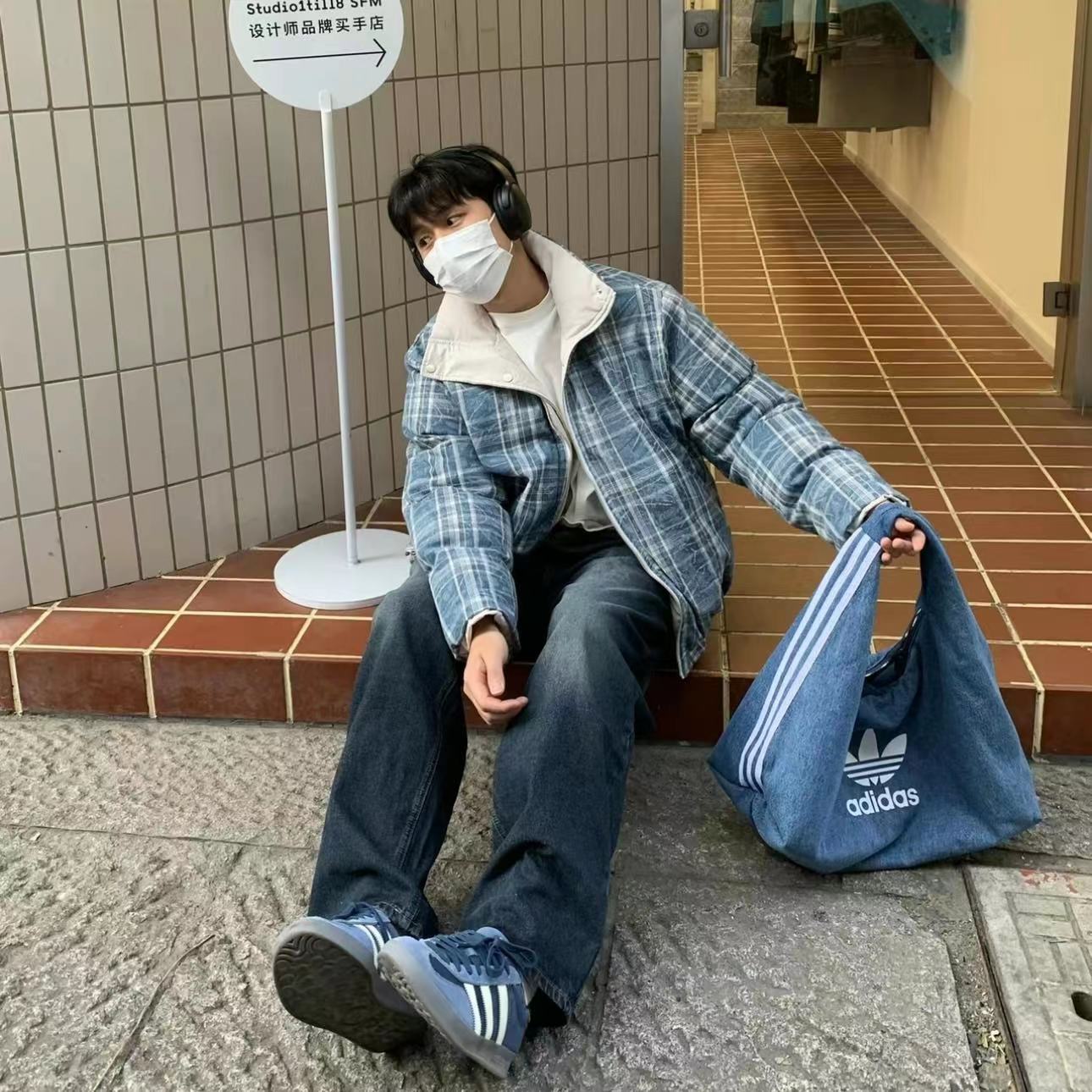 ADIADS三叶草经典牛仔运动云朵包