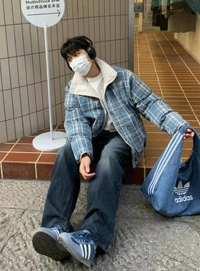 ADIDAS阿迪达斯三叶草经典牛仔风单肩运动包云朵包 IX7693 IX7694