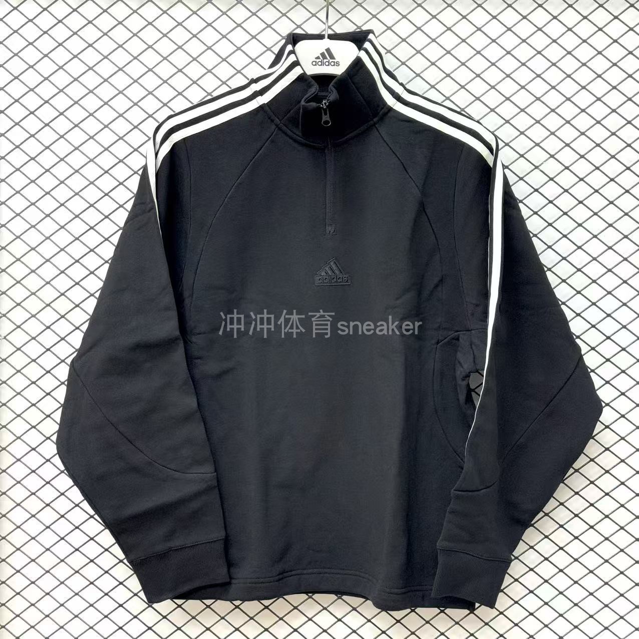 ADIDAS阿迪达斯正品FW 24HAIF-ZIP半拉链套头立领长袖卫衣 JI6633