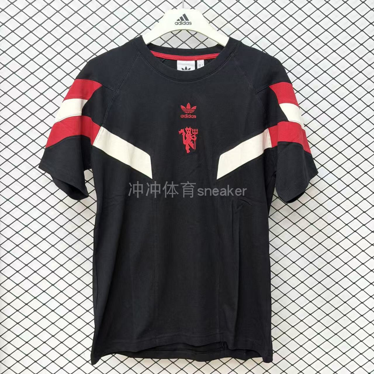 ADIDAS阿迪达斯正品MANCHESTER足球衣运动休闲短袖T恤 IS6519