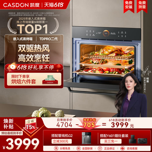 凯度TDpro二代双热风蒸烤箱
