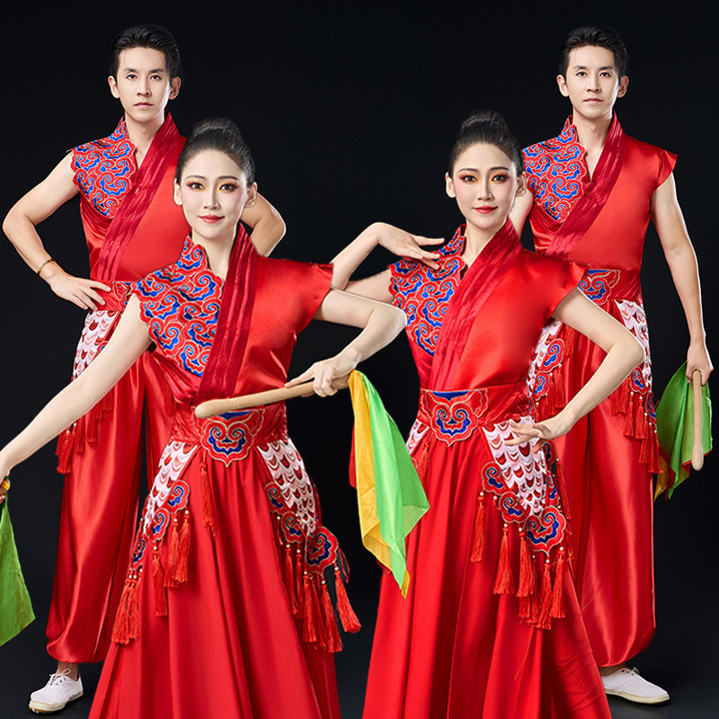 新款成人打鼓服演出服女中国风舞蹈服威风锣鼓腰鼓水鼓开场舞服装