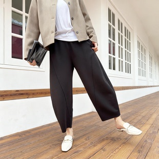 女宽松休闲弯刀裤 显瘦直筒裤 垂感弹力灯笼裤 卓着2025年秋冬新款