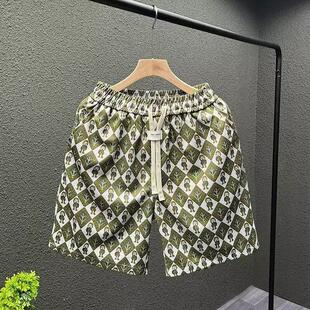 男士 夏季 百搭短裤 潮流个性 印花五分裤 休闲短裤 宽松个性 时尚 新款