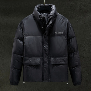 反季清仓立领轻薄羽绒服男士2024冬季新款面包服白鸭绒短款外套潮