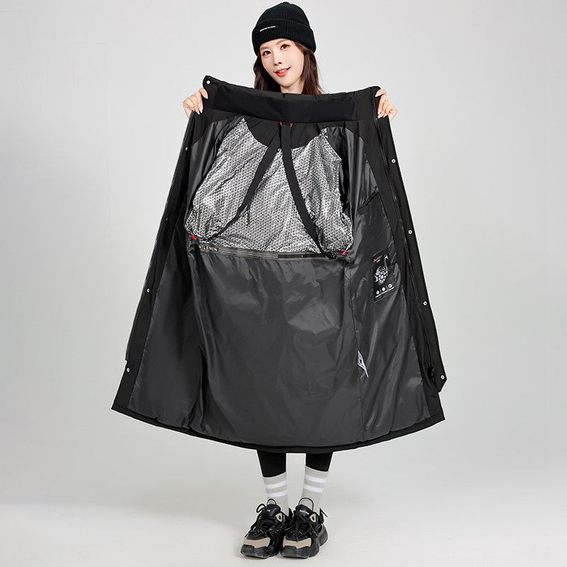 明星同款冬季超长款羽绒服男女过膝加厚情侣大码艺考外套中戏校服