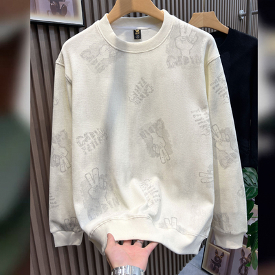 满身印花卫衣男秋季2025新款潮牌长袖套头休闲圆领潮流设计感上衣