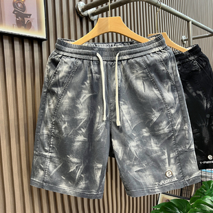 高级感痞帅短裤男款运动外穿五分裤2026夏季新款男士洗水休闲中裤