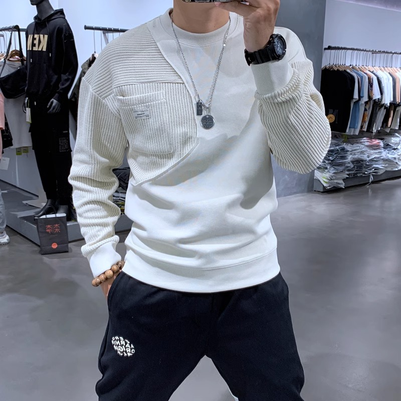 T恤男士圆领百搭套头外套秋季