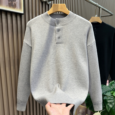设计高级毛衣男潮流百搭美式复古