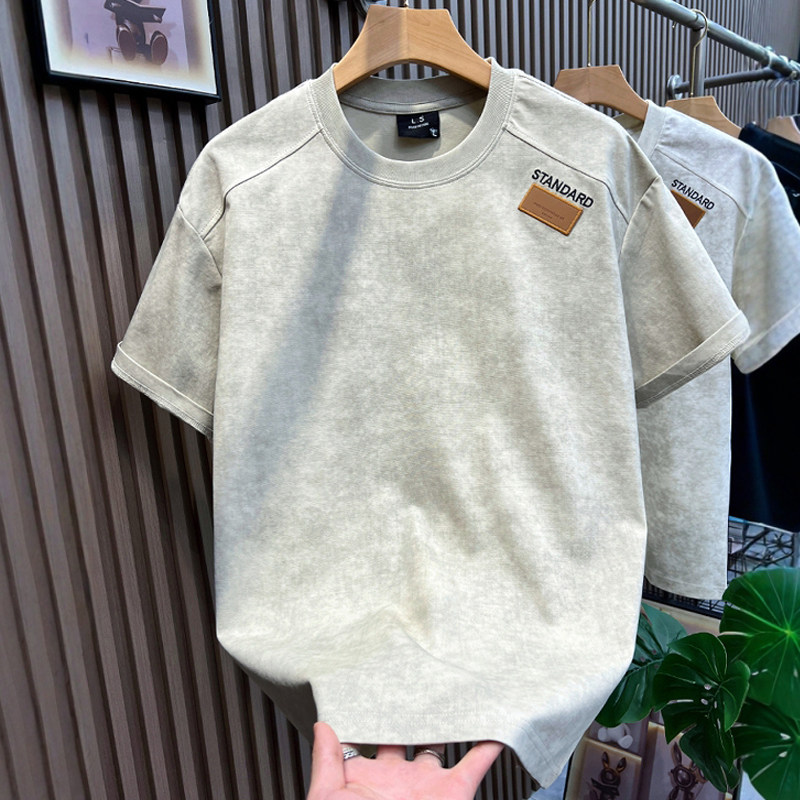 2026年夏季新款男士百搭扎染短袖T恤半袖ins上衣潮牌圆领韩版时尚