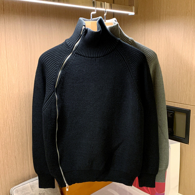 毛衣男针织毛衫潮牌帅气美式复古