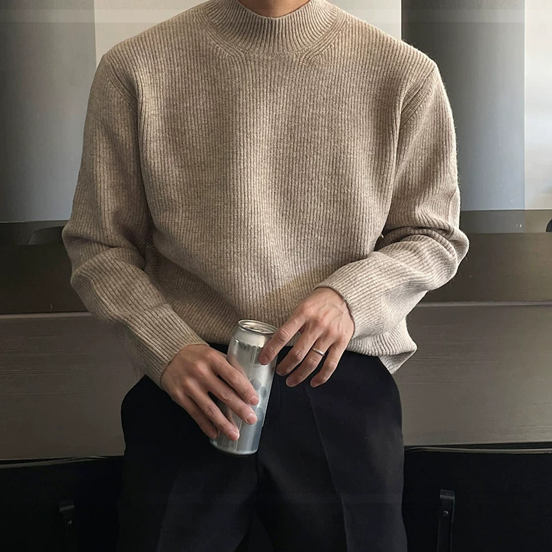 毛衣男针织毛衫潮牌帅气美式复古
