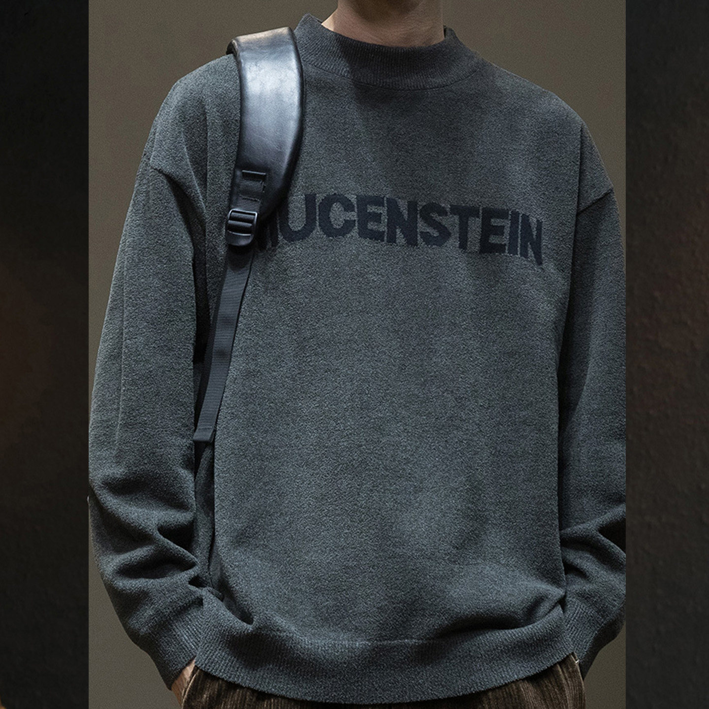 高级感纳米绒打底保暖毛衣男2025新款冬季内搭男士加肥加大码圆领