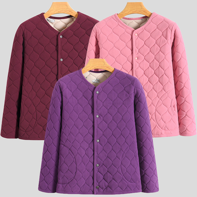 小袄中老年妈妈女士加厚保暖棉服
