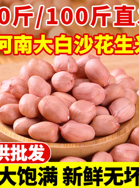 2025年新鲜花生米50斤100斤大颗粒白沙农家生花生商用去壳花生仁