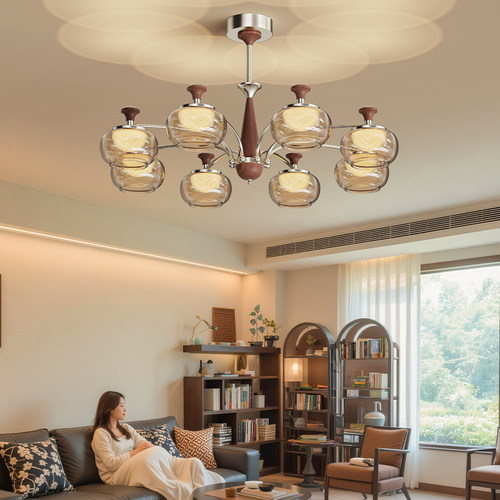 法式中古风客厅灯柿子吊灯2026新款复古设计师大厅超亮高级感灯具