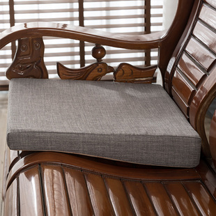 前低后高老式 红实木加厚高密海绵沙发垫木质联邦椅弧形度防滑坐垫