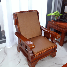 夏季凉席冰丝海绵红木头沙发坐垫靠垫一体椅子座垫连体带靠背防滑